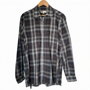 TILLEY Made in Canada Button Up Long Sleeve Plaid Shirt, Mens Size Medium